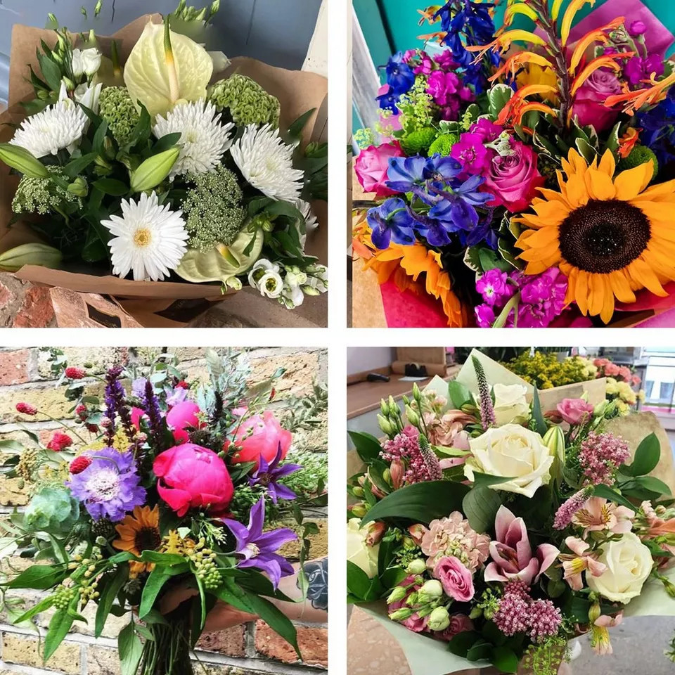 Handtied bouquet made with beautiful fresh flowers