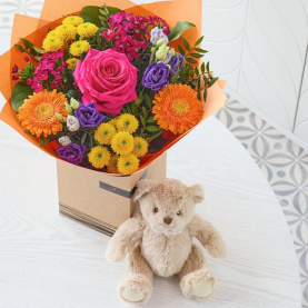Brights New Baby Gift Set with Rosie Bear