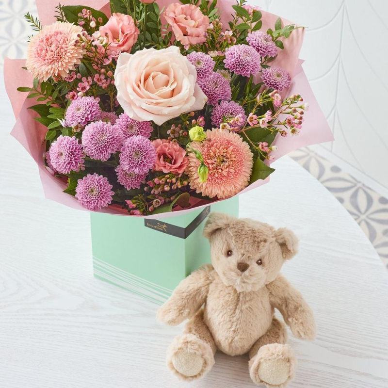 Pastels New Baby Gift Set with Rosie Bear